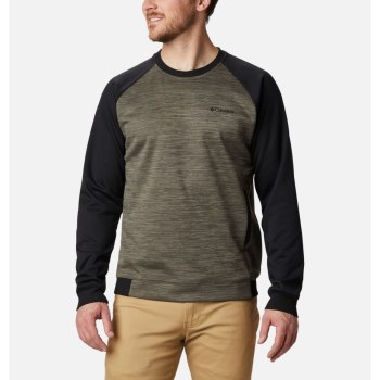 Columbia Muške Majice S Kapuljačom - Tech Trail Midlayer Crew Sive Zelene Crne | MTFU-87691